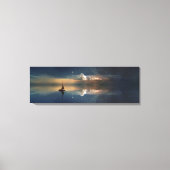 Toile Beau Ocean Sunset Voilier & Nuages (Recto)