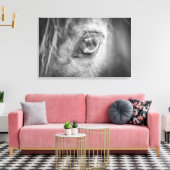 Toile Beau Oeil de Cheval Noir et Blanc (Insitu(Salon))