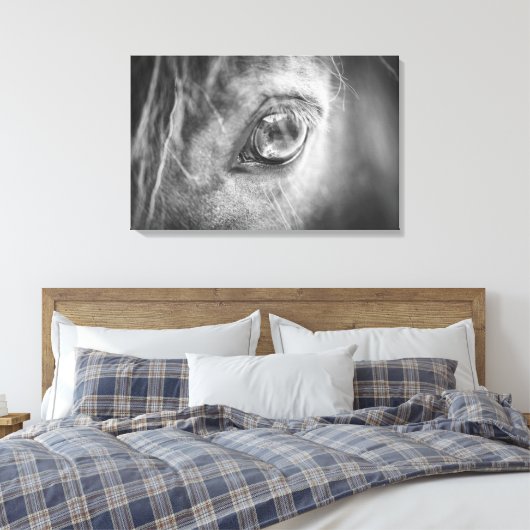 Toile Beau Oeil de Cheval Noir et Blanc (Insitu(Chambre))