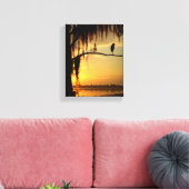 Toile Beau oiseau perché sur un arbre ombragé (Insitu(Salon))