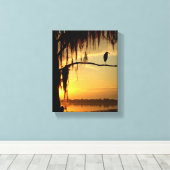 Toile Beau oiseau perché sur un arbre ombragé (Insitu (Plancher de Bois))