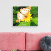 Toile beau papillon blanc moth fleur jaune (Insitu(Salon))