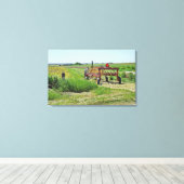 Toile Beau Paysage agricole et Tracteur Mur Art (Insitu (Plancher de Bois))