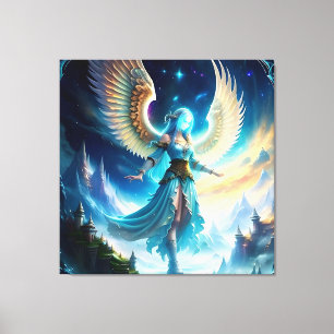 Toile Beau paysage angélique Quatre