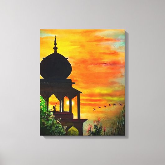 Toile Beau paysage de couchers de soleil (Recto)