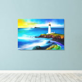 Toile Beau phare Paysage art chrétien (Insitu (Plancher de Bois))