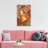 Toile Beau profil femme - Mucha (Insitu(Salon))
