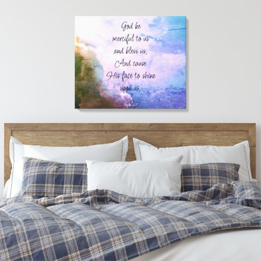 Toile Beau Psaume 67 Bénédiction sur nous (Insitu(Chambre))