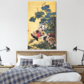 Toile Beau Rooster multicolore et Hen (Insitu(Chambre))