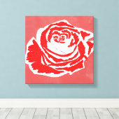 Toile Beau Rose Flower Design n° 3 (Insitu (Plancher de Bois))
