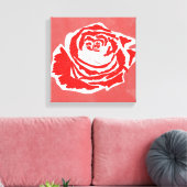 Toile Beau Rose Flower Design n° 3 (Insitu(Salon))