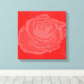 Toile Beau Rose Flower Design n° 4 (Insitu (Plancher de Bois))
