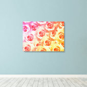 Toile Beau rose Roses Mur Art (Insitu (Plancher de Bois))