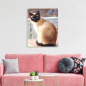 Toile Beau Siamese Cat Blue Eyes (Insitu(Salon))