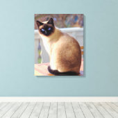 Toile Beau Siamese Cat Blue Eyes (Insitu (Plancher de Bois))