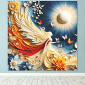 Toile Beau Time, goed humeur ☀️ Canvas Afdruk (Insitu (Houten vloer))