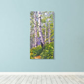 Toile Beau Vibrant Purple Green Aspen Trees (Insitu (Plancher de Bois))