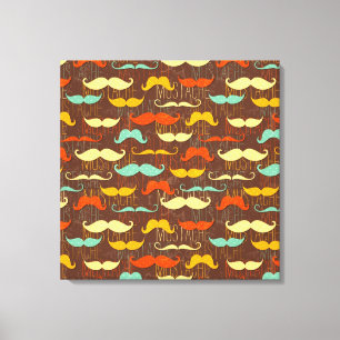 Toile Beaucoup de moustaches [24x24] pouces
