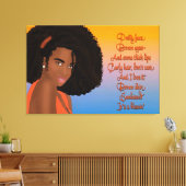 Toile Beauté baisée de soleil avec poème (Insitu(Salon))