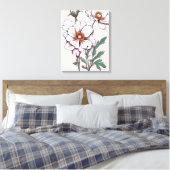 Toile Beauté délicate : Fleurs blanches sur rose (Insitu(Chambre))