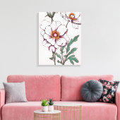 Toile Beauté délicate : Fleurs blanches sur rose (Insitu(Salon))