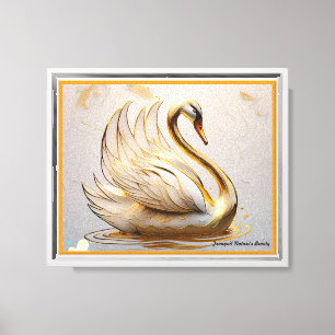 Toile "Beauté du cygne tranquille"