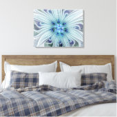 Toile Beauté florale Abstrait Moderne Fleur bleue Tripty (Insitu(Chambre))