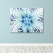 Toile Beauté florale Abstrait Moderne Fleur bleue Tripty (Insitu (Plancher de Bois))