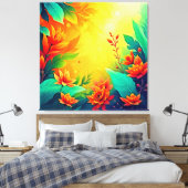 Toile Beauté florale Abstraite vive (Insitu(Chambre))
