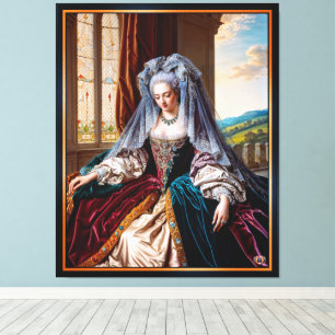 Toile Beauté Intemporelle D'une Dame Majestueuse Portant