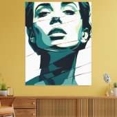 Toile Beauté Turquoise brisée (Insitu(Salon))