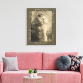 Toile Beauté vintage avec fleurs coupées (Insitu(Salon))