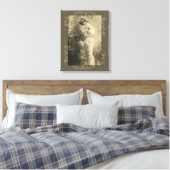 Toile Beauté vintage avec fleurs coupées (Insitu(Chambre))