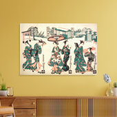 Toile Beauties from Fukagawa. Triptyque (Insitu(Salon))