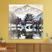 Toile Beautiful Castle On Lake (Insitu(Salon))