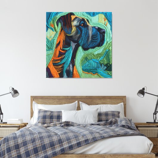 Toile Beautiful detailed unique style Great Dane art (Insitu(Chambre))