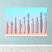 Toile Beautiful Geometric Contemporary Cat (Insitu (Plancher de Bois))