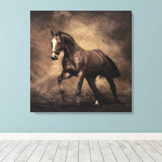 Toile Beautiful horse throw pillow (Insitu (Plancher de Bois))