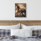 Toile Beautiful horse throw pillow (Insitu(Chambre))