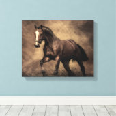 Toile Beautiful horse throw pillow (Insitu (Plancher de Bois))