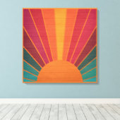 Toile Beautiful Sunny Sun Rays Southwestern Folk Art (Insitu (Plancher de Bois))