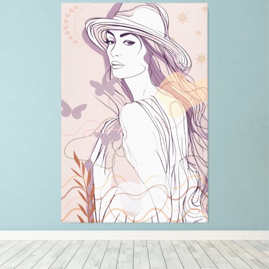 Toile beautiful women (Insitu (Plancher de Bois))