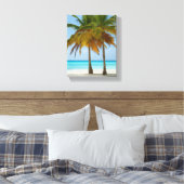 Toile Beaux palmiers sur une plage tropicale (Insitu(Chambre))