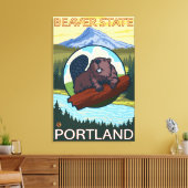 Toile Beaver & Mt Hood - Portland, Oregon (Insitu(Salon))