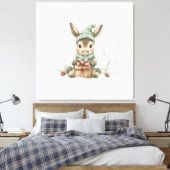 Toile Bébé âne en hiver Père Noël Don 4 (Insitu(Chambre))