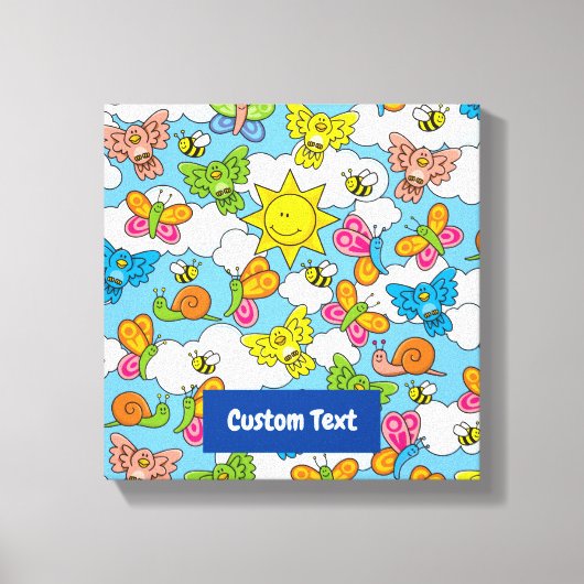 Toile Bébé Animaux Arrière - plan (Recto)