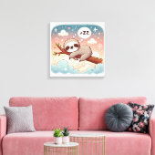 Toile Bébé Animaux - Sleeping Sloth Nursery Wall Art (Insitu(Salon))