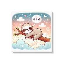 Bébé Animaux - Sleeping Sloth Nursery Wall Art