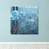 Toile Bébé bleu rose de glace (Insitu (Plancher de Bois))