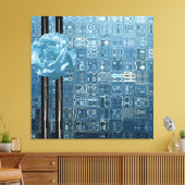 Toile Bébé bleu rose de glace (Insitu(Salon))